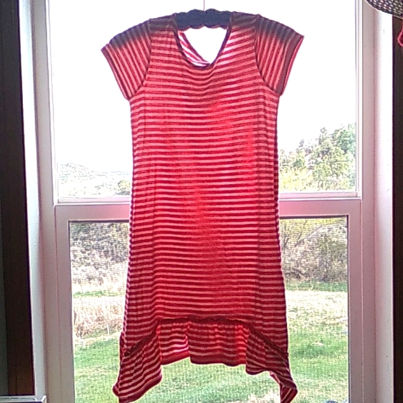 Cute candy striped summer dress, polyester blend, size 10/12 - Picture 1 of 2